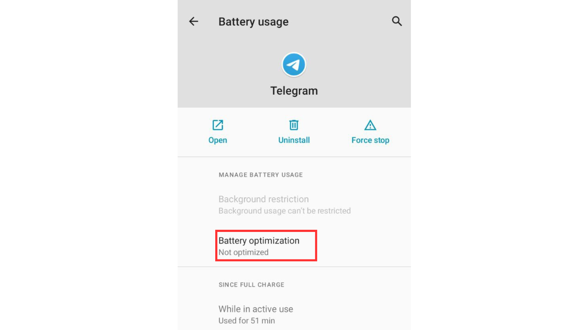 Android settings for Telegram notifications β ensures BirdyChat live chat messages arrive in real-time.